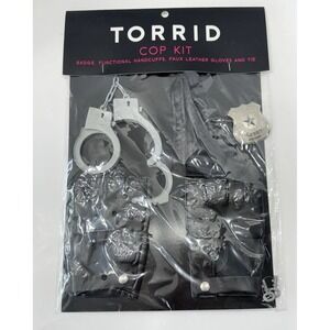 NEW Torrid Halloween Cop Costume Accessory Kit Cosplay Lingerie Badge Handcuffs+